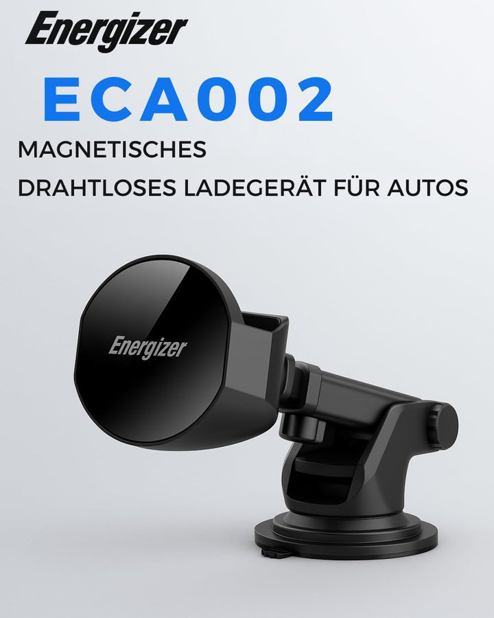 Energizer Magnetisches kabelloses Autoladegerät 15 W schnell | MagSafe Halterung für iPhone und Andr
