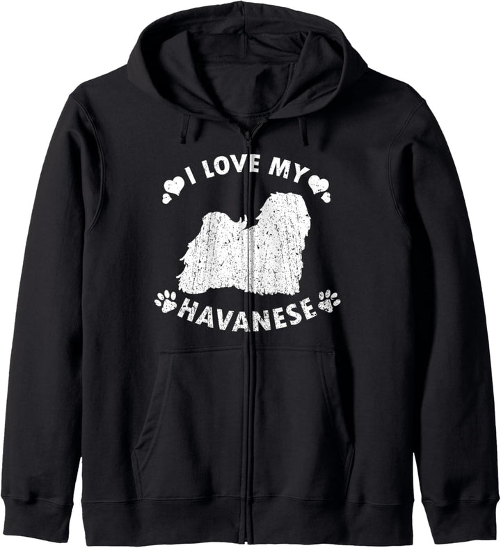 Havaneser Hunde Geschenke I Love My Havanese Kapuzenjacke
