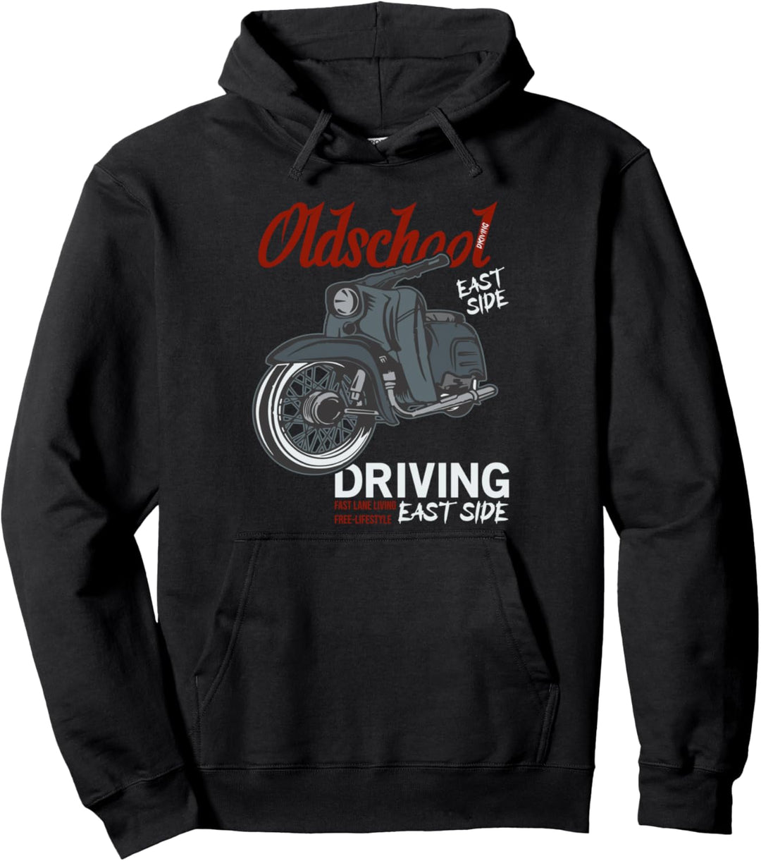 Oldschool Schwalbe Tuning KR51 Simson DDR Mofa Moped Pullover Hoodie