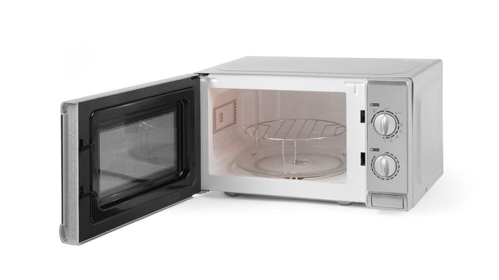 HENDI Mikrowelle mit Grill, Mikrowelle 700W, Grill 1000W, Drehteller ø255mm, mit 2 Reglern separat e