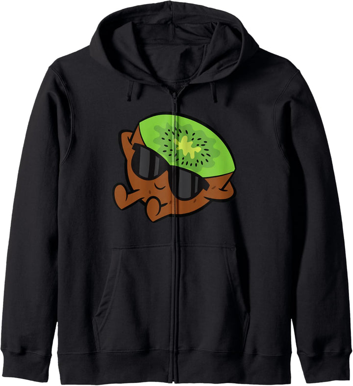 Niedliche Kiwi-Fruchte, entspannend, faule Kiwi Kapuzenjacke