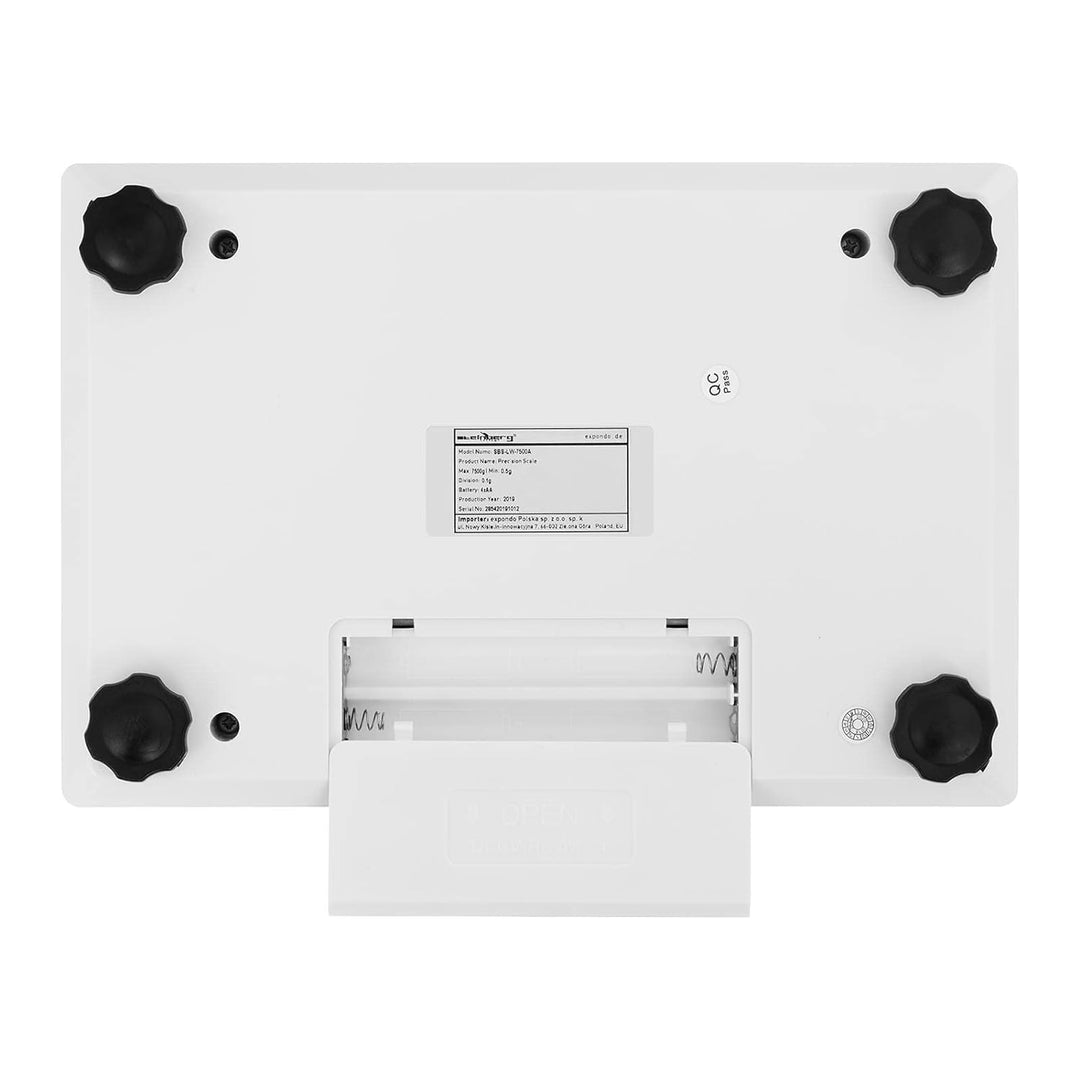 Steinberg Systems SBS-LW-7500A Feinwaage Präzisionswaage Digitalwaage (7500 g / 0,1 g, LCD Display,