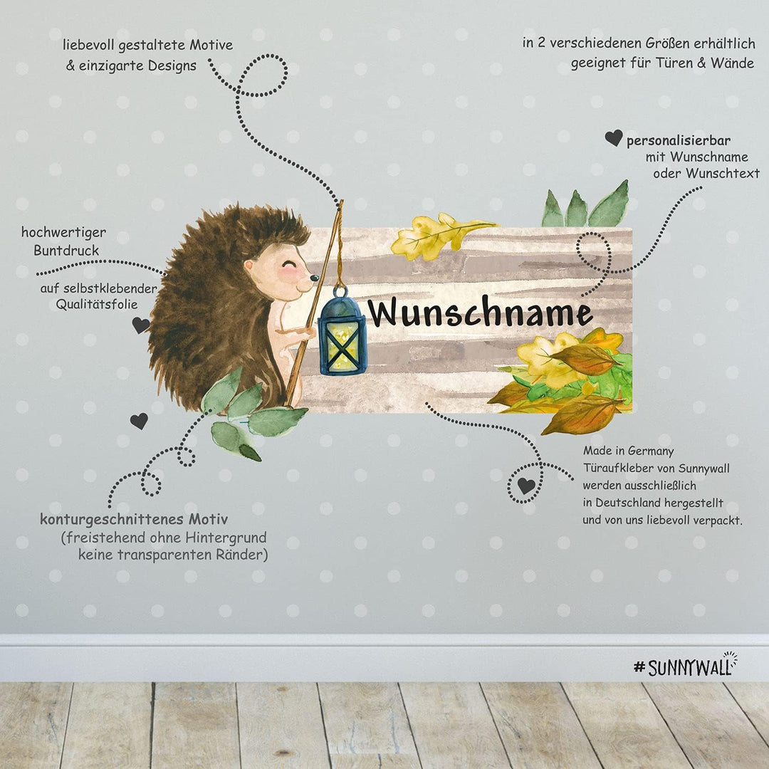 Türaufkleber oder Wandaufkleber Aufkleber mit Wunschnamen für Kinderzimmer Junge Mädchen (Gr.2 40x28