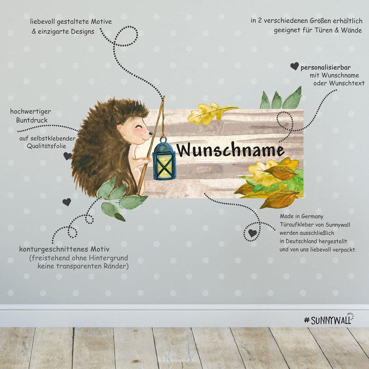 Türaufkleber oder Wandaufkleber Aufkleber mit Wunschnamen für Kinderzimmer Junge Mädchen (Gr.2 40x28