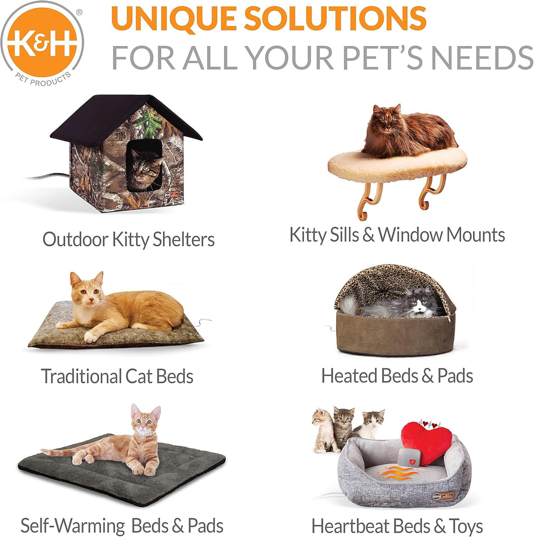 K&H PET PRODUCTS Amazin' Kitty Pad, ungeheizt, 38,1 x 50,8 cm, Grau, 2 Stück 2 Pack unbeheizt, 2 Pac