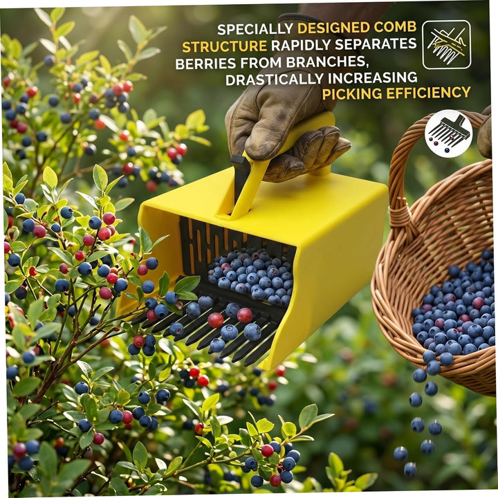 Blaubeerpflücker, effizientes Kamm-Beerenpflücker-Werkzeug, Blaubeerrechen mit ergonomischem Komfort