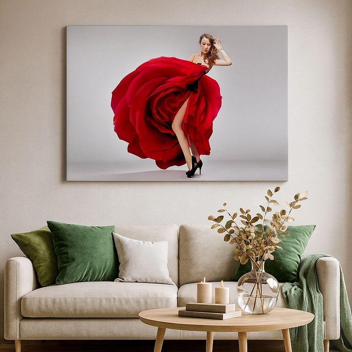 Bilder auf Leinwand 100x70cm Leinwandbild Karneval Kleidung Kultur Tänzerin Gross Wanddeko Bild Schl