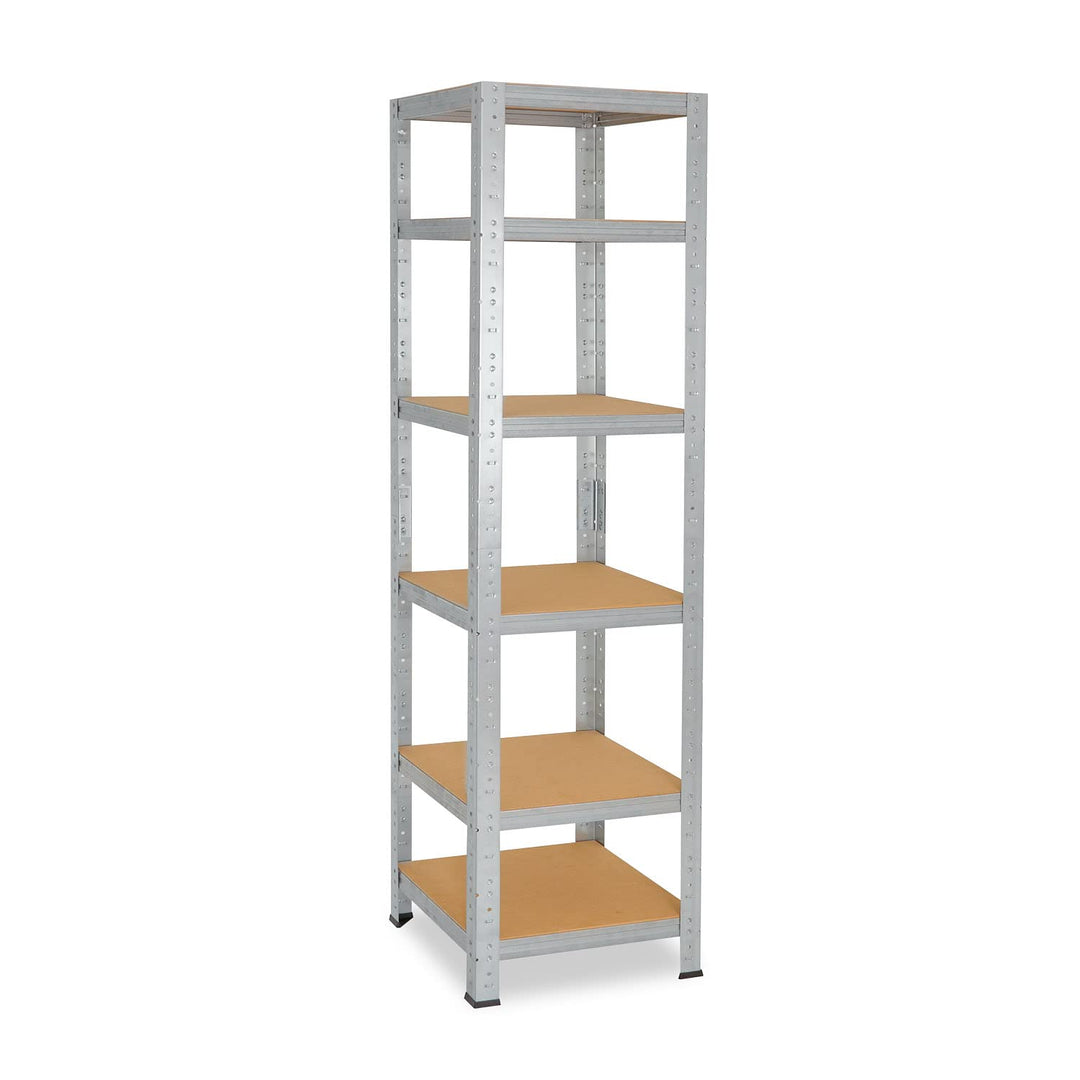 shelfplaza® 200x23x23cm Home Schwerlastregal verzinkt/Metallregal mit 6 Böden/Kellerregal Metall, Ga