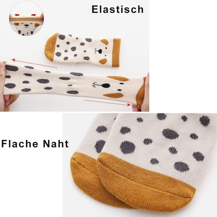Rutschfeste Socken für Baby Mädchen Jungen 5 Paar Kinder Anti Rutsch Socken Sportsocken Stoppersocke