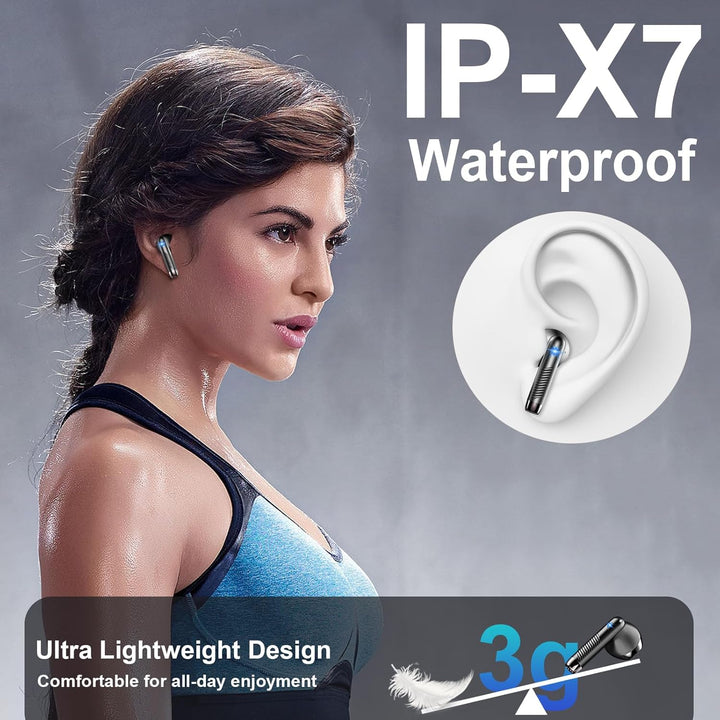Bluetooth Kopfhörer, In Ear Kopfhörer Kabellos Bluetooth 5.4, Tiefer Bass 6D-Stereo Ear Buds, 50 Std