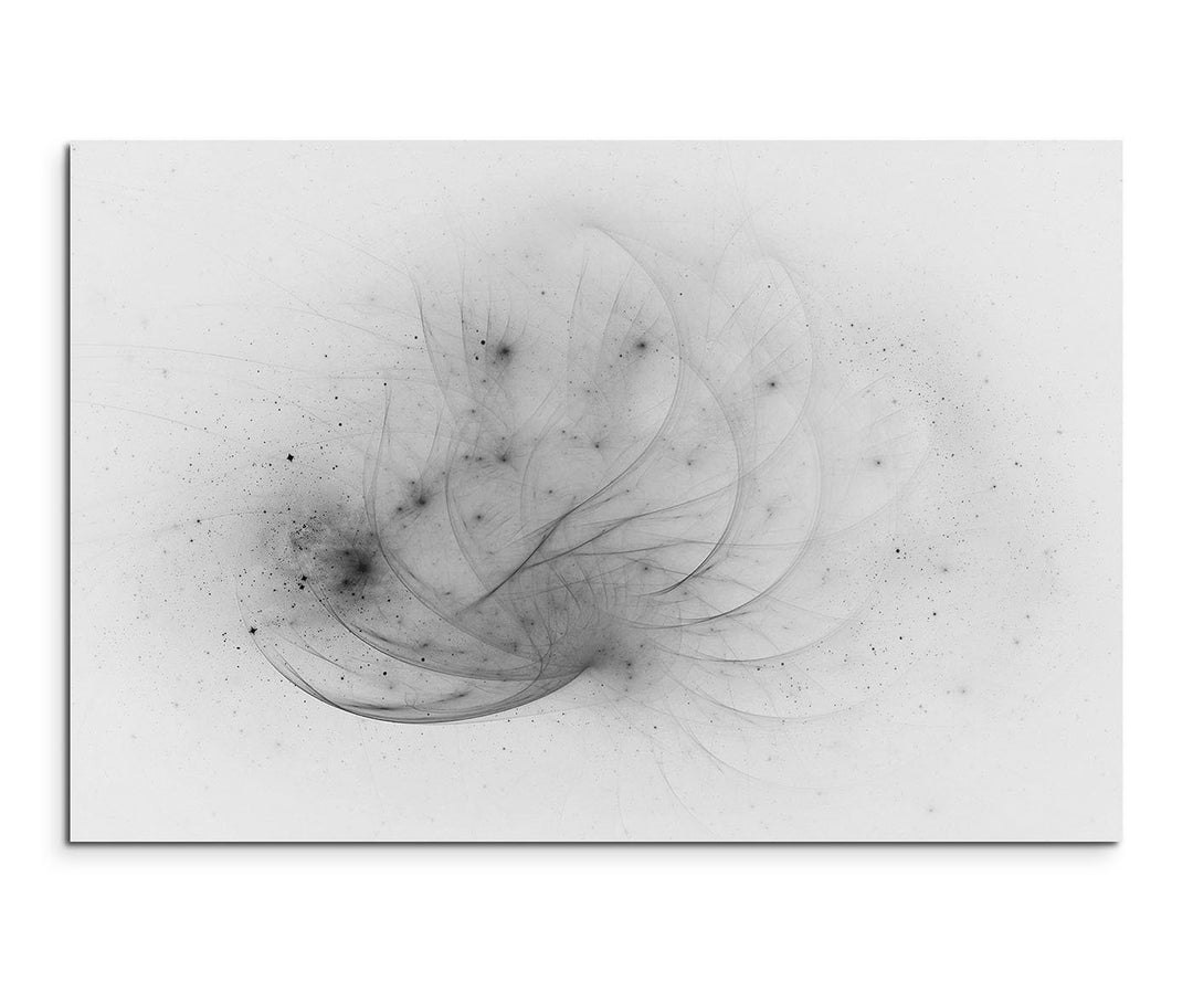 Sinus Art Abstrakt 1213-120x80cm SCHWARZ-Weiss Bilder - Wandbild Kunstdruck in XXL Format - Fertig A