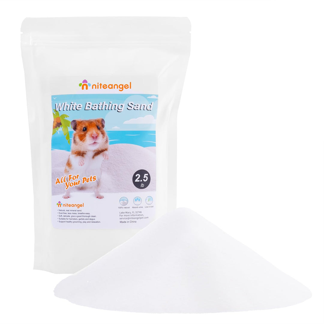 Niteangel Hamster Wüstenbad Sand | Staubfreier Badesand oder Streusand für Hamster, Chinchillas, Ger