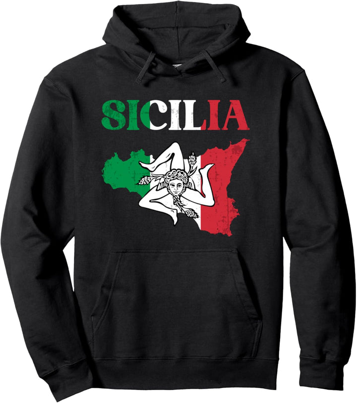 Sizilien-Flagge Sizilien Palermo Italien Pullover Hoodie
