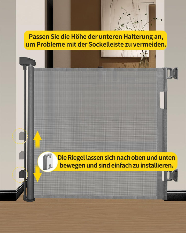 2 Pack Treppenschutzgitter Ausziehbar 0-140cm,Türschutzgitter Ausziehbar mit Treppenschutz & Kinders