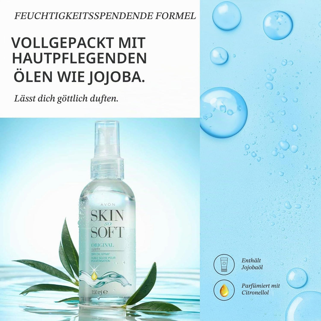 Avon Skin So Soft Original Dry Oil Spray 4 x 150ml. Modern, Modern