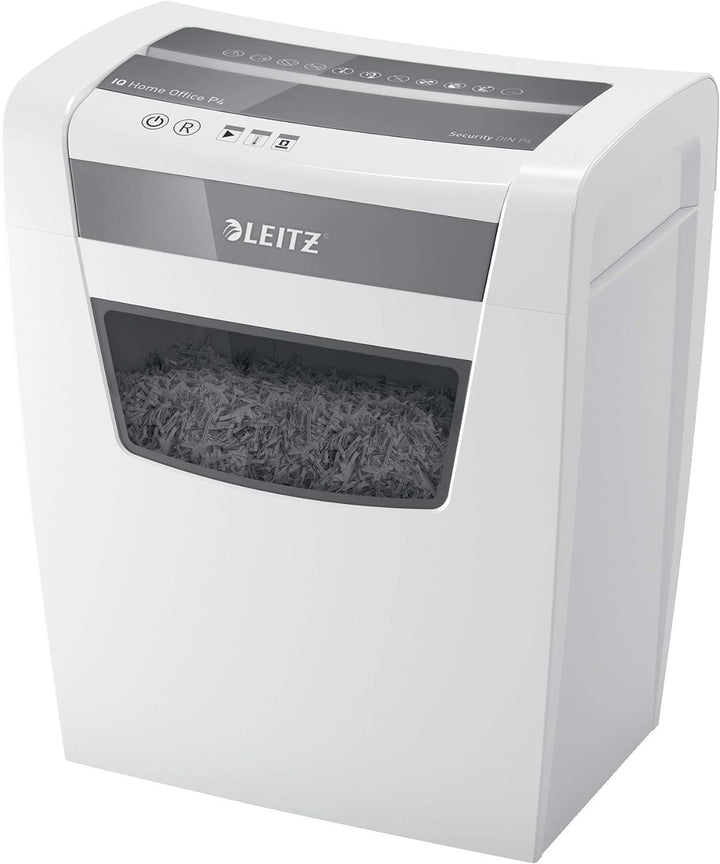 Leitz IQ Home Office Aktenvernichter, 10 Blatt Kapazität, Partikelschnitt, weiss, 80090000 &amp; Büro Lo