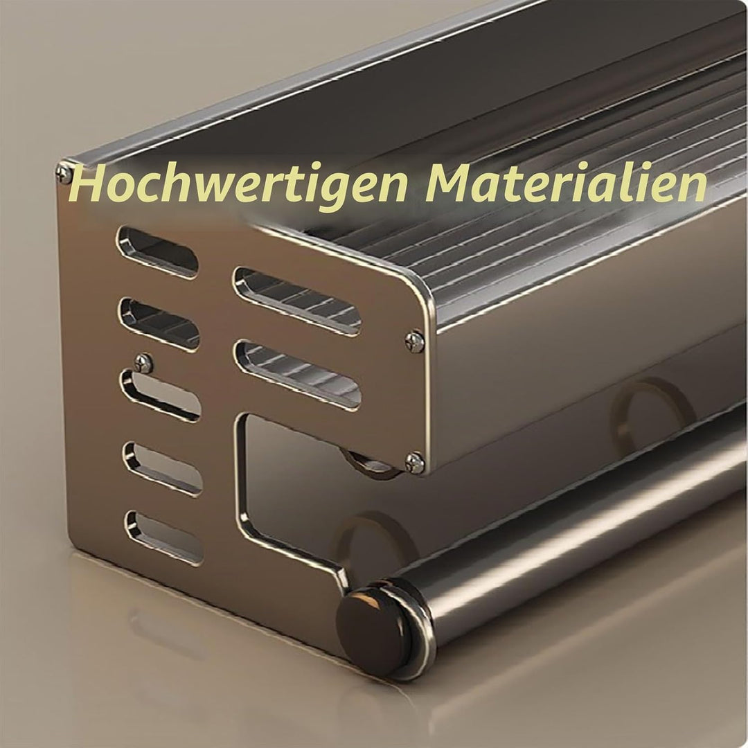 Wandregal Küche ohne Bohren 40/50cm Gewürzregal Wand mit Haken Küchenregal hängend Aufbewahrung Gewü
