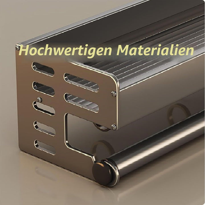 Wandregal Küche ohne Bohren 40/50cm Gewürzregal Wand mit Haken Küchenregal hängend Aufbewahrung Gewü