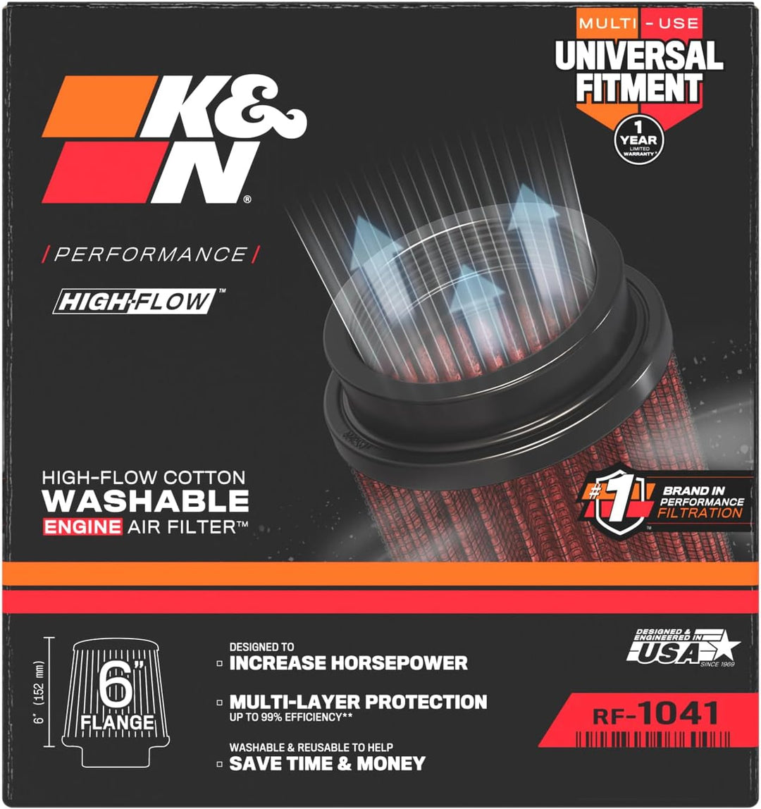 K&N RF-1041 6899 und Motorrad, Rot