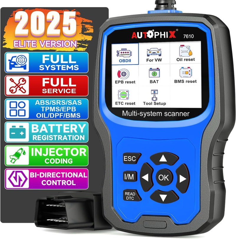 AUTOPHIX 7310 Vollständiges System OBD2 Diagnosegerät Kompatibel mit Land Rover, Volle Funktionen OB