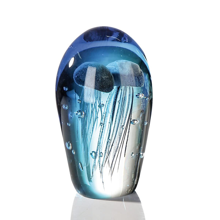 Casablanca - Deko Skulptur, Briefbeschwerer aus Glas - Quallen - mundgeblasen - Höhe 20 cm - ca. 3,5