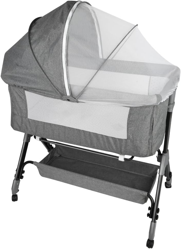LANTUS Baby Beistellbett,Kompatibel mit verschiedenen Betten, Einfach zu Montieren und Transportiere