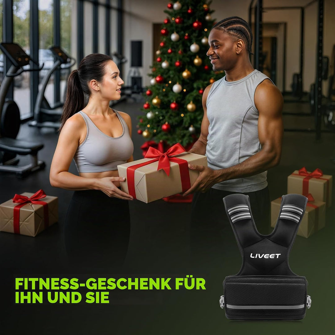 Verstellbare Gewichtsweste für Damen und Herren, 1,8-14,5 kg Gewichtsweste mit 6 Eisensandbeuteln, L