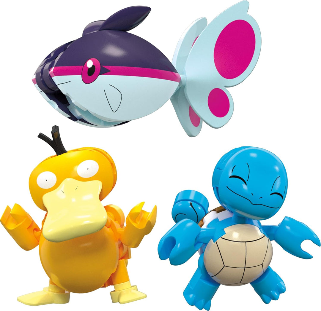 Mattel MEGA Pokémon Actionfigur-Bauspielzeug, Wasserabenteuer mit 319 Teilen und beweglichem Schiggy