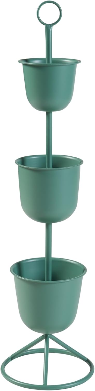 [en.casa] Blumenständer Alphen Blumentopfständer mit 3 Pflanztöpfen Blumentopfregal Pflanzenständer