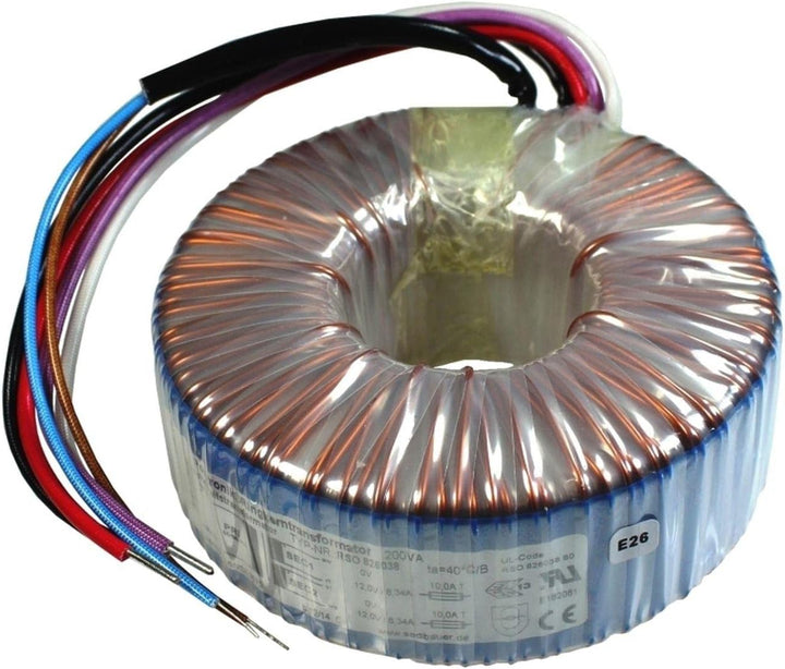 Sedlbauer Ringkerntrafo Transformator 200VA 2x30V für Audio, Industrie, Halogen und Schienensysteme