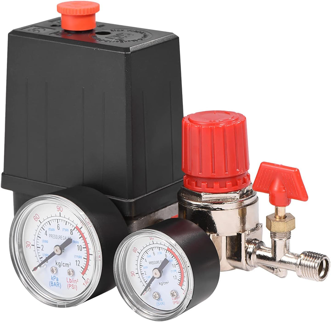 Luftkompressor, Druckschalter, Druckschalter, Luftkompressor mit Reglern Manometer (Manometer aus Ku