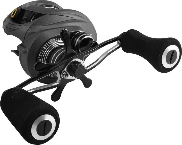 Okuma Komodo SS Baitcaster mit grossem Fassungsvermögen KDS-273LX Left Hand, 160yds-12lb Paddel, Gri
