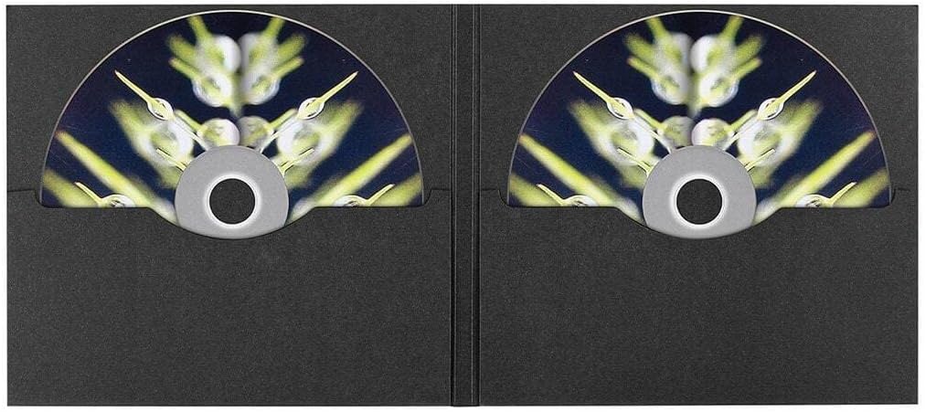 CD Hülle mit 2 Schlitzen, schwarz, Karton - 10er Pack