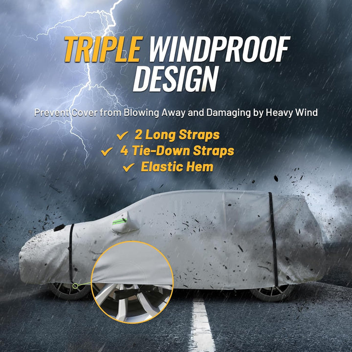 Favoto Autoabdeckplane Wasserdicht Staubdicht Vollgarage - Autoplane Kompatibel mit Audi A1 Opel Cor