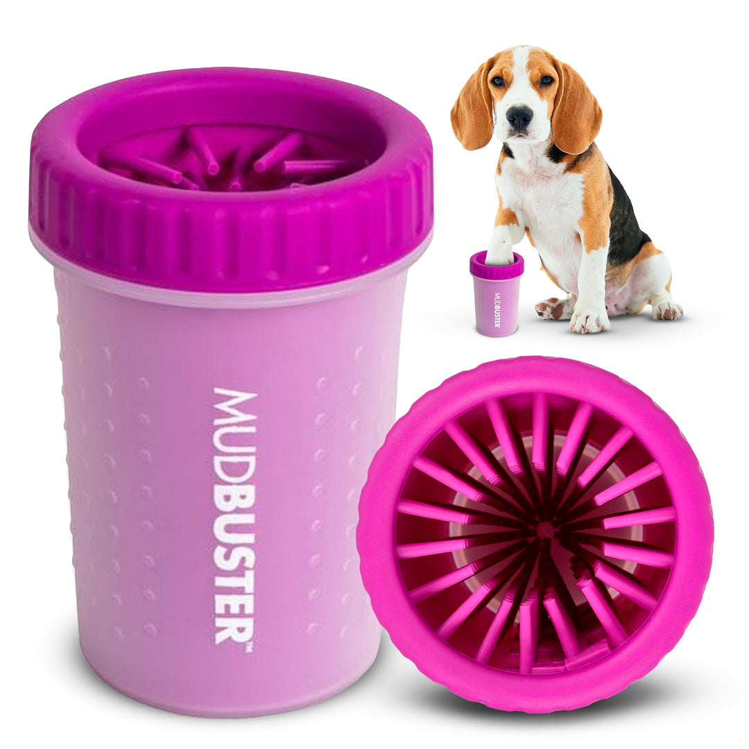 Dexas MudBuster Hundepfotenreiniger, tragbar, mittelgross, Fuchsia Fuchsia Medium, Fuchsia Medium