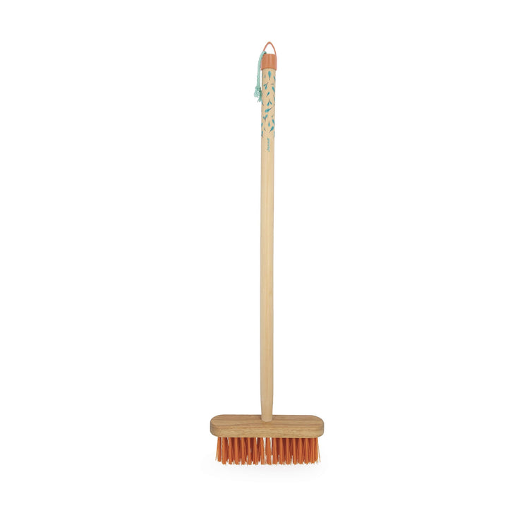 Janod - From 3 years old - Happy Garden - Large Plastic and Wooden Broom - Imitation Toy - J03189, B