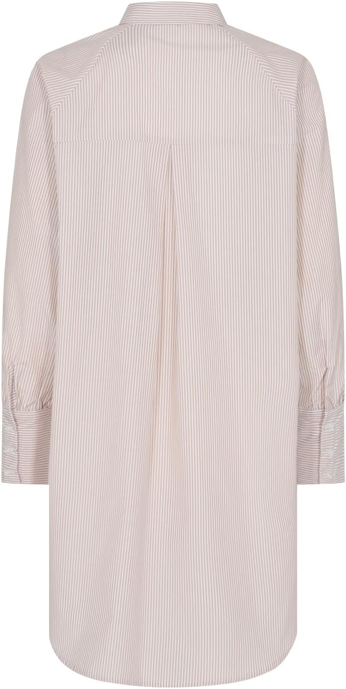SOYACONCEPT Womens SC-Bea 2 Oversize Striped Shirt Hemd, Stucco Brown Combi, Large