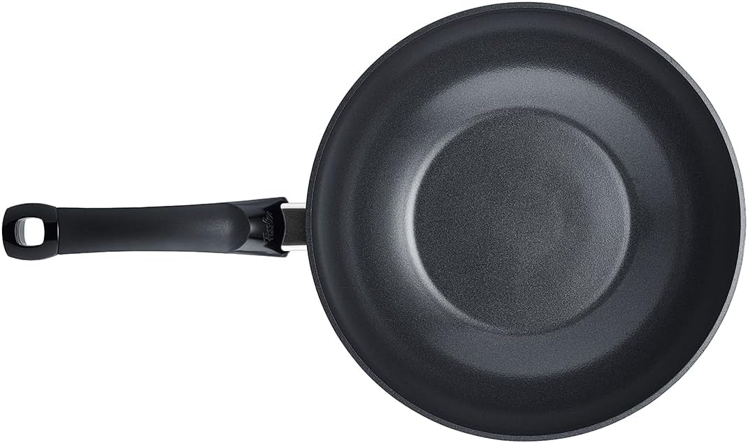 Fissler Ceratal Orbit Black/Aluminium-Wok (Ø 28 cm, 3,7 L) Keramik-Bratpfanne beschichtet antihaften