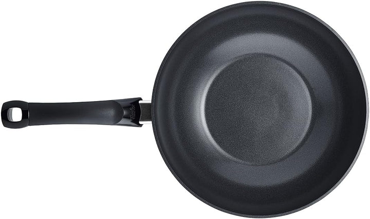 Fissler Ceratal Orbit Black/Aluminium-Wok (Ø 28 cm, 3,7 L) Keramik-Bratpfanne beschichtet antihaften