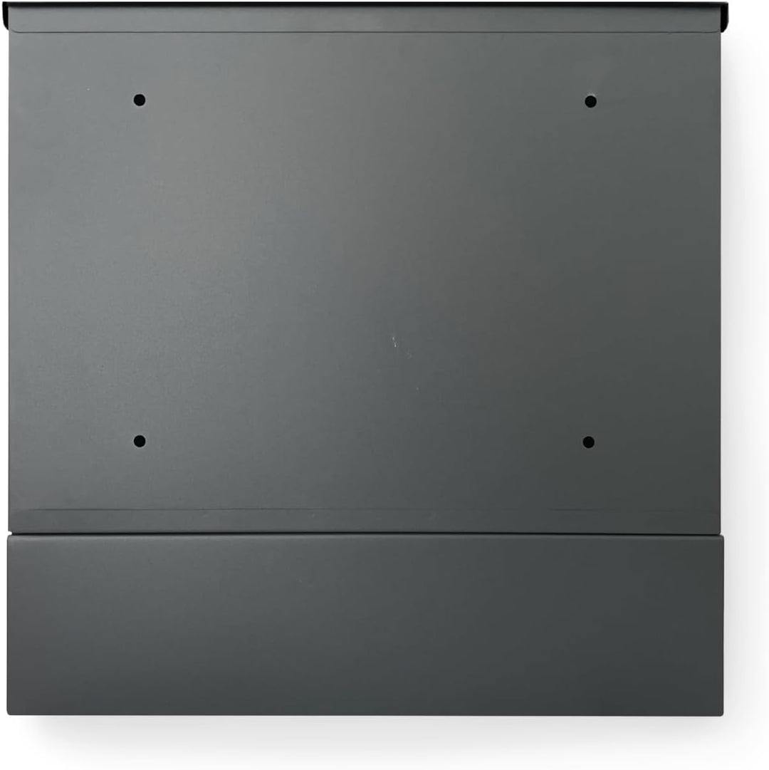 KTC- Home Premium Briefkasten Postlux 4.0 Anthrazit- mit Edelstahlblende- UV & Witterungsbeständig -