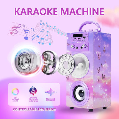 DYNASONIC (3º Generation Mikrofon Karaoke Spielzeug, ideal für originelle Geschenke für Kinder, Mädc