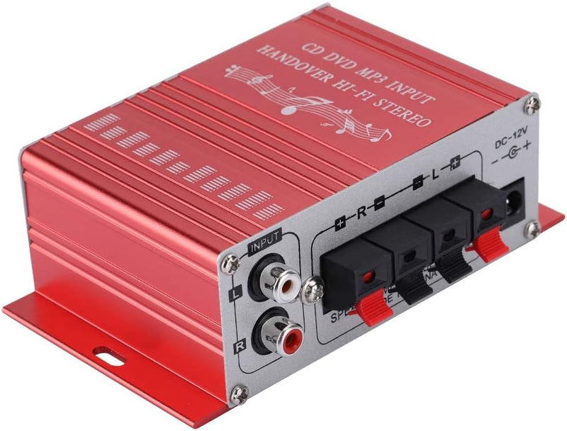 Digital Verstärker,Hi Fi Audio Musik Digital Stereo Verstärker Aluminiumlegierung Gehäuse mit Höhen/