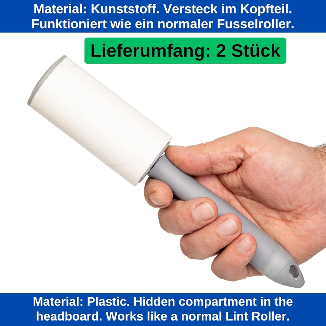 Fusselroller mit Geheimfach, 2 Pack, grosses Versteck in Fusselrolle, mit Schraubverschluss, Wertsac