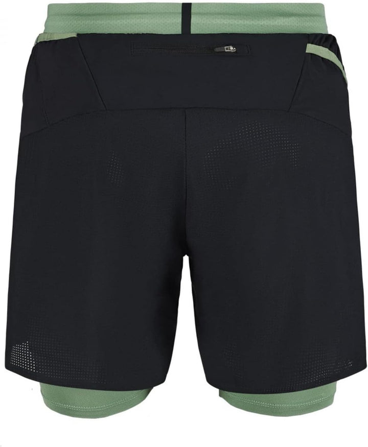 Odlo Herren 2-in-1 Laufshorts X-alp Trail 6 Inch_323452 S Black - Loden Frost, S Black - Loden Frost