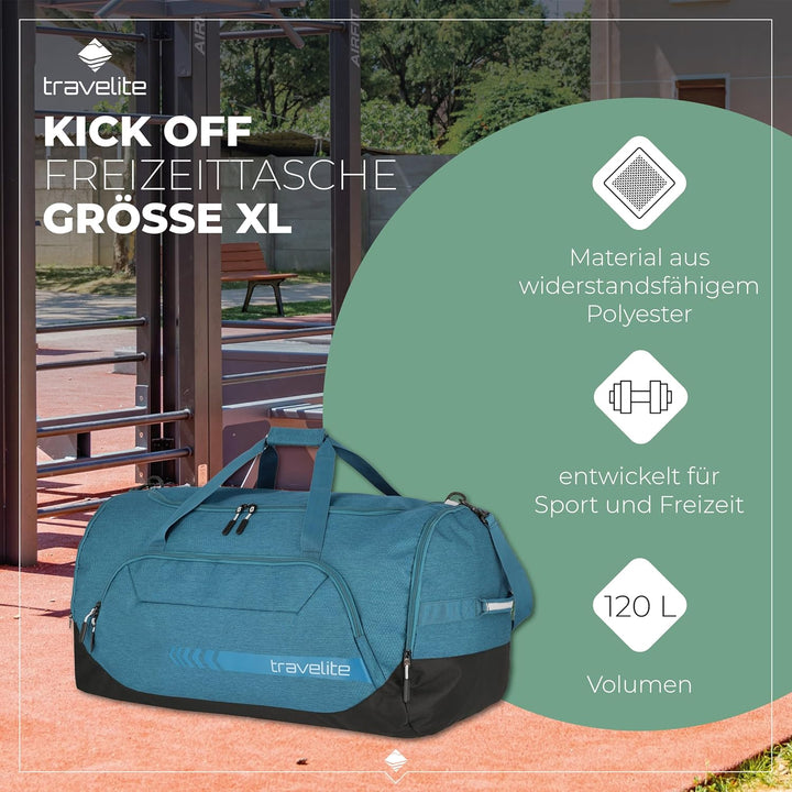 travelite grosse Reisetasche Grösse XL, Gepäck Serie KICK OFF: Praktische Reisetasche für Urlaub und