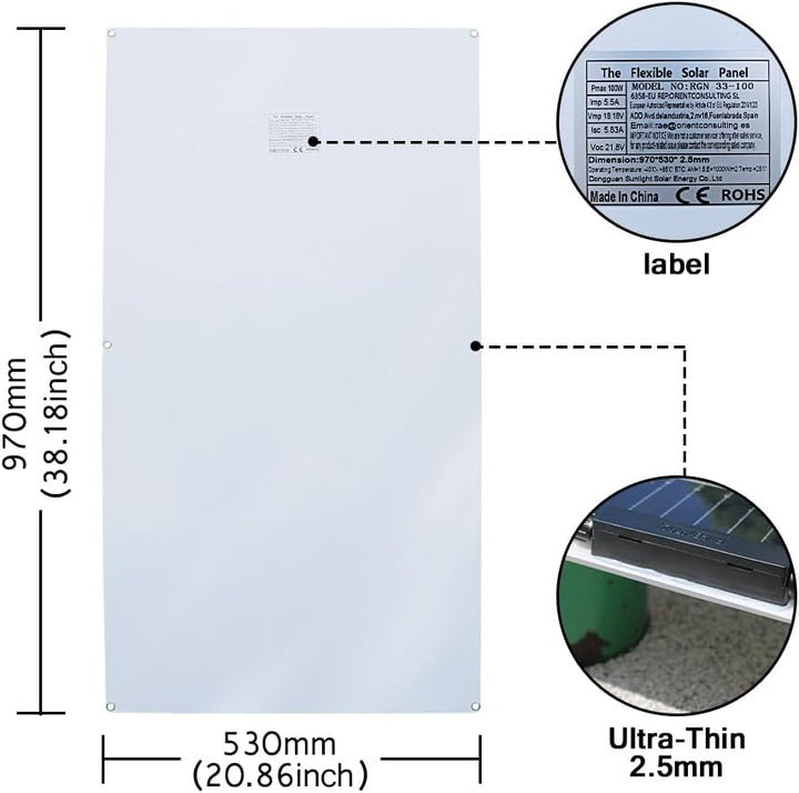 800W 12V Solarpanel 8 stücke 100W Flexible Solarmodul Monokristallin Photovoltaik Solarzelle für Woh