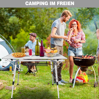 Yiyai Campingtisch Faltbar Höhenverstellbar 45cm/68cm, 90 x 53cm(B x T), Klapptisch Camping Tisch mi