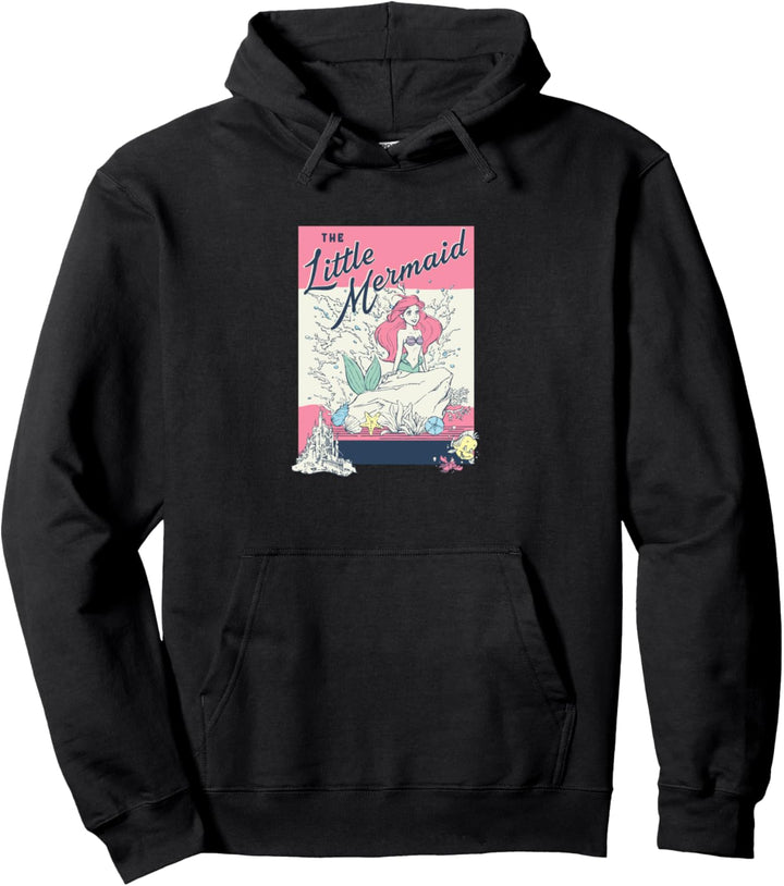 Disney The Little Mermaid Ariel & Flounder Vintage Poster Pullover Hoodie