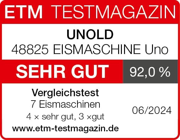 Unold 48925 Eismaschine Uno inkl. Eisbuch mit 101 Rezepten | Speiseeisbereiter 1,2 L, vollautomatisc