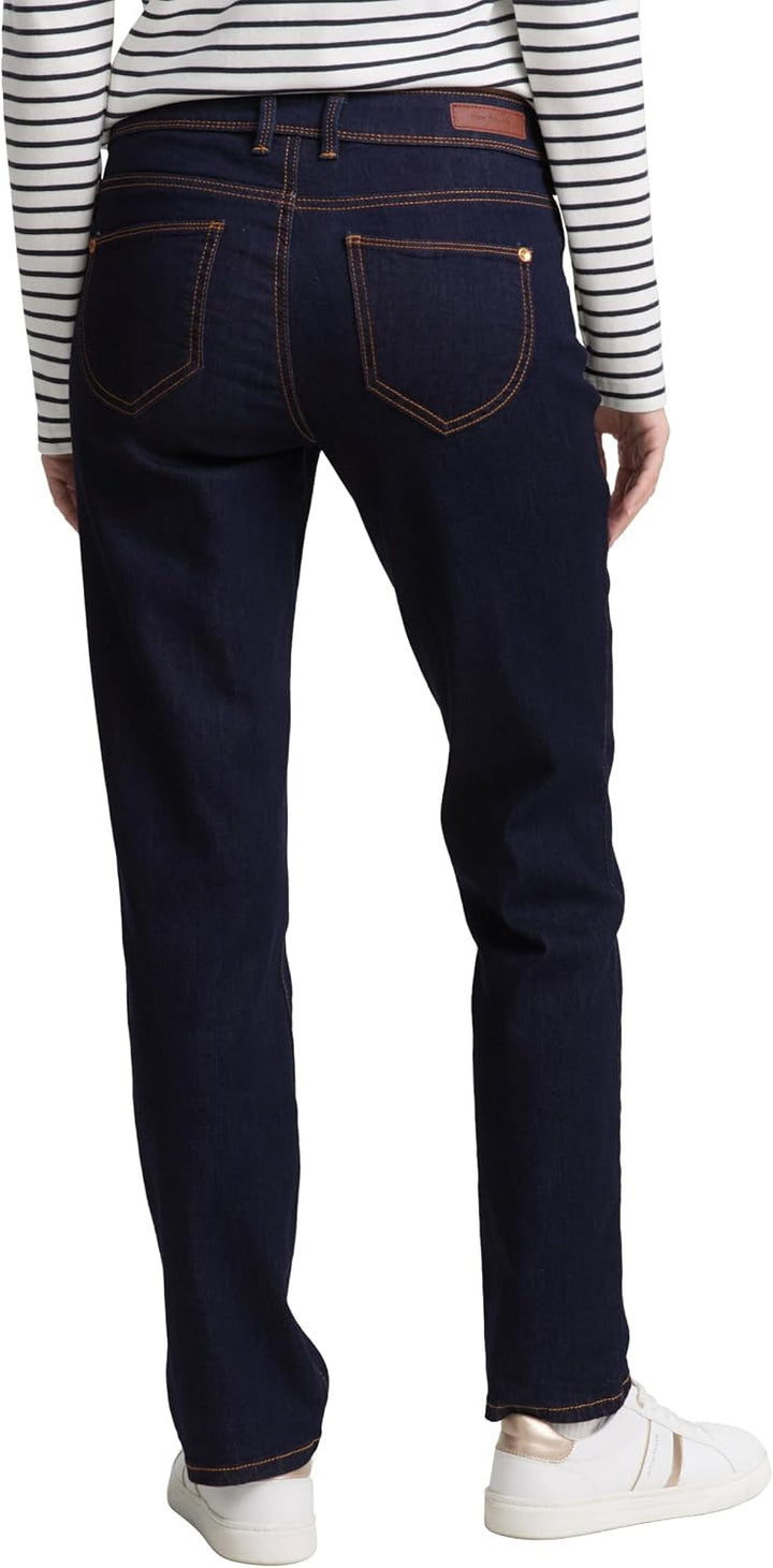 TOM TAILOR Damen Alexa Straight Jeans 25W / 32L 10138 - Rinsed Blue Denim, 25W / 32L 10138 - Rinsed